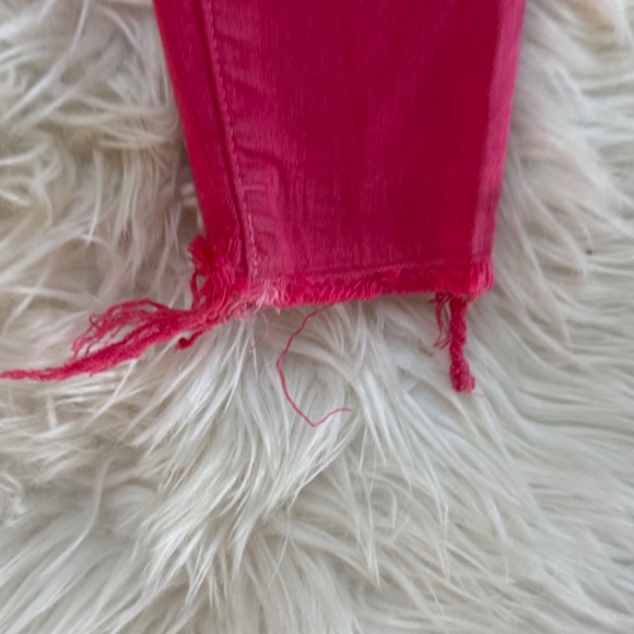 7 For All Mankind | Women's Skinny size 24 | Fray Ankle Crop | Hot Pink - Picture 4 of 6